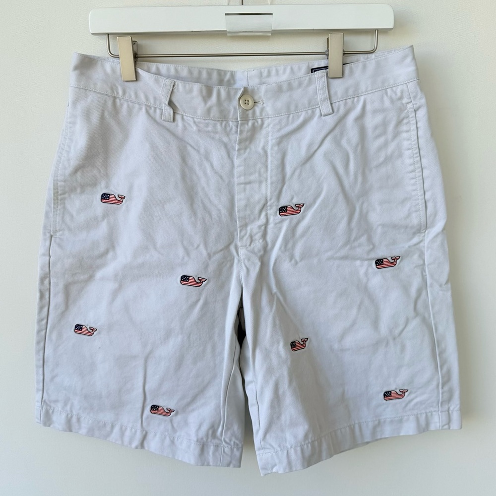 Vineyard Vines Men’s 100% Cotton Club Shorts American Flag size 32